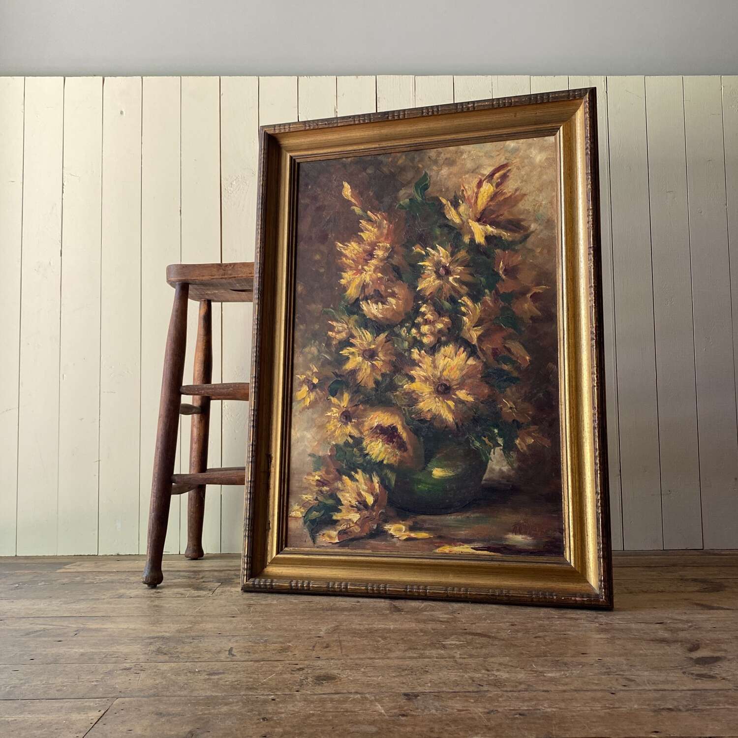 Vintage Oil Painting - Floral Display