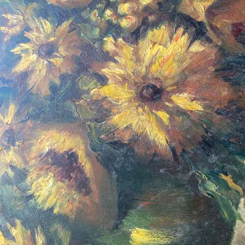 Vintage Oil Painting - Floral Display