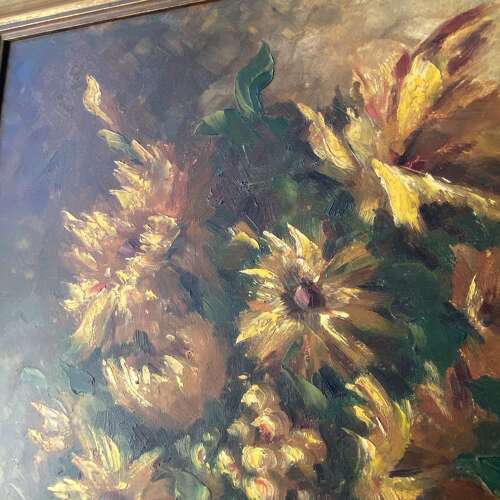 Vintage Oil Painting - Floral Display
