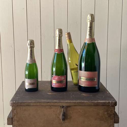 Trio of Dummy Champagne Bottles