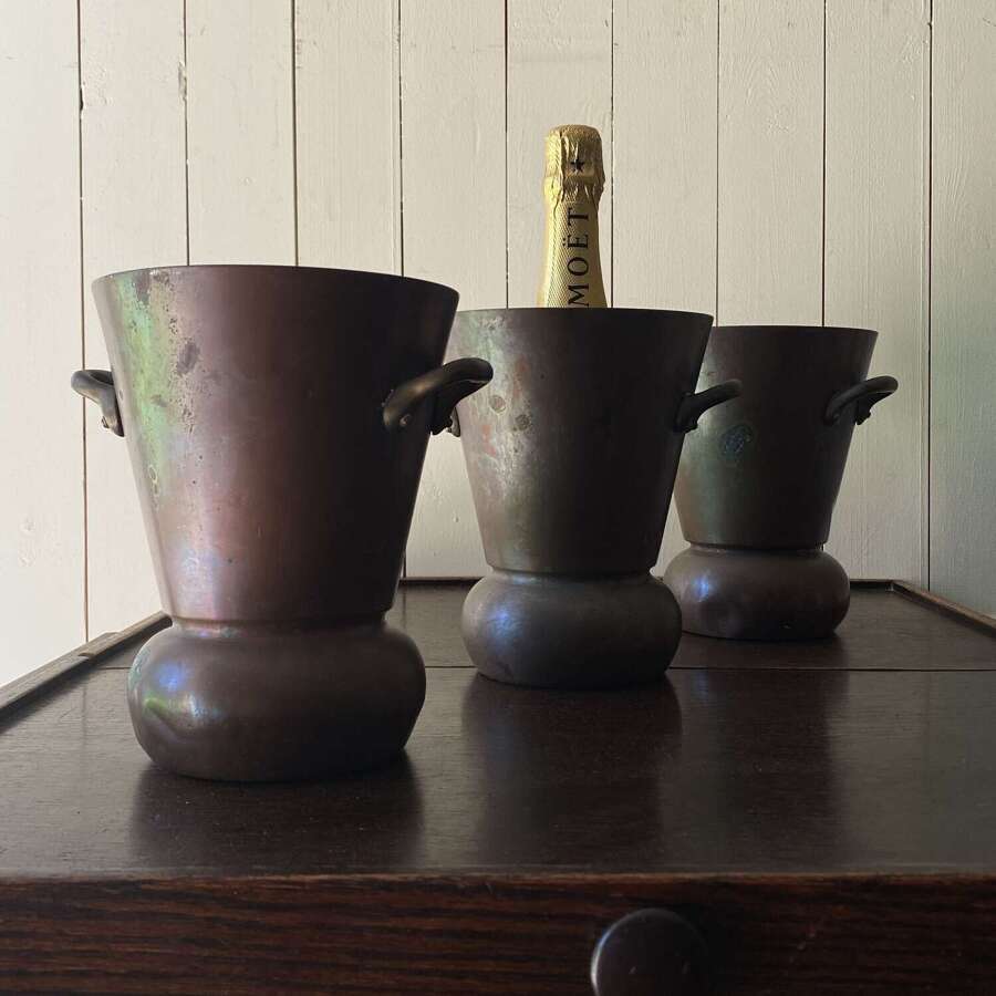 Vintage Copper Champagne Buckets