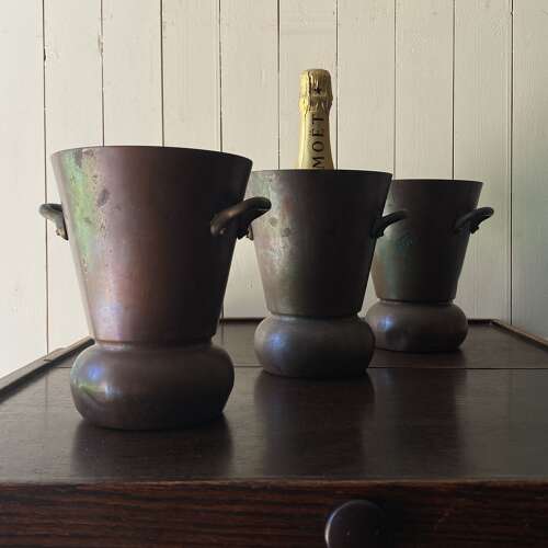 Vintage Copper Champagne Buckets
