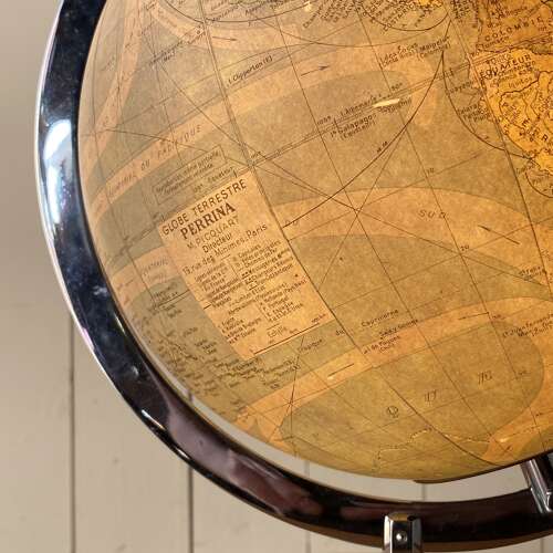 Vintage Glass Illuminated Globe