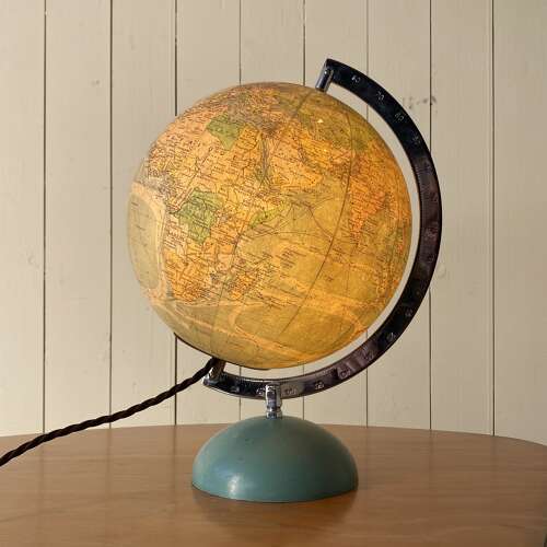 Vintage Glass Illuminated Globe