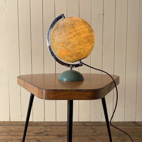 Vintage Glass Illuminated Globe